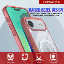 Charger l'image dans la galerie, Punkcase iPhone 17 Air Magnetic Wireless Charging Case [Clearmag Series] [Red]
