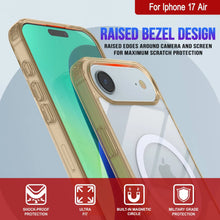 Charger l'image dans la galerie, Punkcase iPhone 17 Air Magnetic Wireless Charging Case [Clearmag Series] [Gold]
