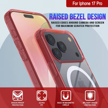 Charger l'image dans la galerie, Punkcase iPhone 17 Pro Magnetic Wireless Charging Case [Clearmag Series] [Red]
