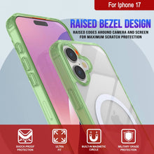 Charger l'image dans la galerie, Punkcase iPhone 17 Magnetic Wireless Charging Case [Clearmag Series] [Green]
