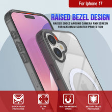 Charger l'image dans la galerie, Punkcase iPhone 17 Magnetic Wireless Charging Case [Clearmag Series] [Black]

