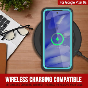 Case imperméable Google Pixel 9A, punkcase [Série Extreme] Couverture d'armure avec protecteur d'écran intégré [Teal]