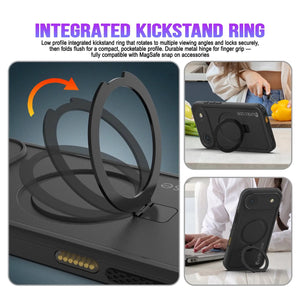 Coque étanche pour iPhone 17 Air [Série Kickstud 2.0] Housse de protection IP68 avec protecteur d'écran et béquille [Gris]
