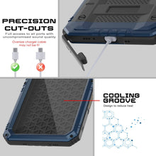 Charger l&#39;image dans la galerie, iPhone 16 Metal Extreme 3.0 Série Aluminium Aluminium Étui imperméable IP68 W / Bouillt en protecteur d&#39;écran et kickstand [Blue]
