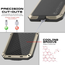 Charger l&#39;image dans la galerie, Étui iPhone 17 Pro Metal, couverture d&#39;armure de qualité militaire lourde [Proof] Full Body Hard [Gold]
