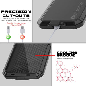 Étui iPhone 17 Pro Metal, couverture d'armure de qualité militaire lourde [Proof] Full Body Hard [noir]