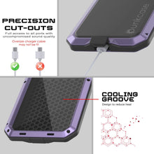 Charger l&#39;image dans la galerie, Étui iPhone 17 Pro Metal, couverture d&#39;armure de qualité militaire lourde [Proof] Full Body Hard [Purple]

