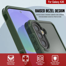 Load image into Gallery viewer, Punkcase Galaxy A36 Case, [Spartan 2.0 Series] Couverture lourde robuste claire [vert foncé]
