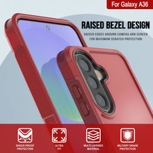 Load image into Gallery viewer, Punkcase Galaxy A36 Case, [Spartan 2.0 Series] Couverture lourde robuste claire [rouge]
