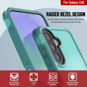 Punkcase Galaxy A36 Case, [Spartan 2.0 Series] Couverture lourde robuste claire [bleu clair]