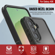 Charger l&#39;image dans la galerie, Punkcase Galaxy A56 Case, [Spartan 2.0 Series] Couverture lourde robuste claire [noir]
