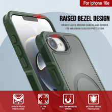 Load image into Gallery viewer, Punkcase iPhone 16e Case, [Spartan 2.0 Series] Couverture lourde robuste claire avec protecteur d&#39;écran intégré [vert foncé]
