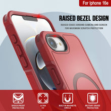 Load image into Gallery viewer, Punkcase iPhone 16e Case, [Spartan 2.0 Series] Couverture lourde robuste claire avec protecteur d&#39;écran intégré [rouge]
