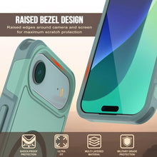 Charger l&#39;image dans la galerie, Punkcase iPhone 17 Air Case, [Spartan 2.0 Series] Couverture lourde robuste claire avec protecteur d&#39;écran intégré [Teal]
