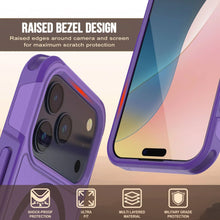 Charger l&#39;image dans la galerie, Punkcase iPhone 17 Pro Max Case, [Spartan 2.0 Series] Couverture lourde robuste claire avec protecteur d&#39;écran intégré [Purple]
