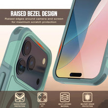 Charger l&#39;image dans la galerie, Punkcase iPhone 17 Pro Max Case, [Spartan 2.0 Series] Couverture lourde robuste claire avec protecteur d&#39;écran intégré [Teal]
