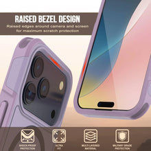 Charger l&#39;image dans la galerie, Punkcase iPhone 17 Pro Max Case, [Spartan 2.0 Series] Couverture lourde robuste claire avec protecteur d&#39;écran intégré [Lilac]
