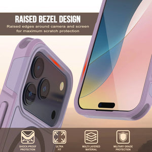 Punkcase iPhone 17 Pro Max Case, [Spartan 2.0 Series] Couverture lourde robuste claire avec protecteur d'écran intégré [Lilac]