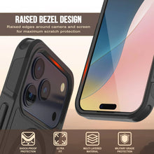 Charger l&#39;image dans la galerie, Punkcase iPhone 17 Pro Case, [Spartan 2.0 Series] Couverture lourde robuste claire avec protecteur d&#39;écran intégré [noir]
