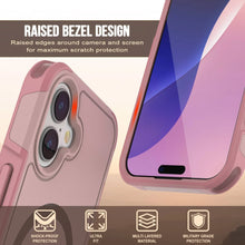 Charger l&#39;image dans la galerie, Punkcase iPhone 17 Case, [Spartan 2.0 Series] Couverture lourde robuste claire avec protecteur d&#39;écran intégré [rose]
