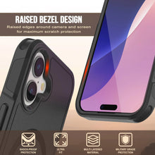 Charger l&#39;image dans la galerie, Punkcase iPhone 17 Case, [Spartan 2.0 Series] Couverture lourde robuste claire avec protecteur d&#39;écran intégré [noir]

