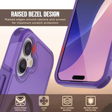 Charger l&#39;image dans la galerie, Punkcase iPhone 17 Case, [Spartan 2.0 Series] Couverture lourde robuste claire avec protecteur d&#39;écran intégré [Purple]
