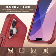 Charger l&#39;image dans la galerie, Punkcase iPhone 17 Case, [Spartan 2.0 Series] Couverture lourde robuste claire avec protecteur d&#39;écran intégré [rouge]
