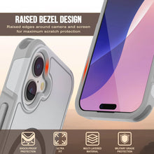 Charger l&#39;image dans la galerie, Punkcase iPhone 17 Case, [Spartan 2.0 Series] Couverture lourde robuste claire avec protecteur d&#39;écran intégré [blanc]
