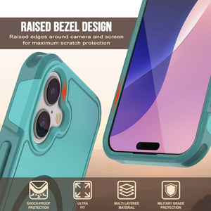 Punkcase iPhone 17 Case, [Spartan 2.0 Series] Couverture lourde robuste claire avec protecteur d'écran intégré [bleu]