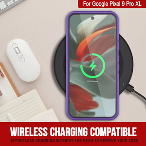 Punkcase Google Pixel 9 Pro XL Case, [Spartan 2.0 Series] Couverture lourde robuste claire avec protecteur d'écran intégré [Purple]