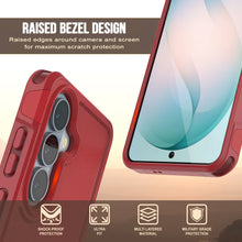 Load image into Gallery viewer, PunkCase Coque pour Galaxy S26+ Plus [Série Spartan 2.0] Coque transparente robuste et résistante [Rouge]
