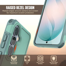 Load image into Gallery viewer, PunkCase Coque pour Galaxy S26+ Plus [Série Spartan 2.0] Coque transparente robuste et résistante [Bleu sarcelle]
