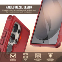 Load image into Gallery viewer, PunkCase Coque pour Galaxy S26 Ultra [Série Spartan 2.0] Coque transparente robuste et résistante [Rouge]
