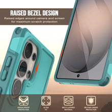Load image into Gallery viewer, PunkCase Coque pour Galaxy S26 Ultra [Série Spartan 2.0] Coque transparente robuste et résistante [Bleu clair]
