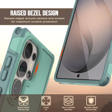 Charger l'image dans la galerie, PunkCase Coque pour Galaxy S26 Ultra [Série Spartan 2.0] Coque transparente robuste et résistante [Bleu sarcelle]
