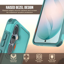 Load image into Gallery viewer, PunkCase Coque pour Galaxy S26 [Série Spartan 2.0] Coque transparente robuste et résistante [Bleu clair]
