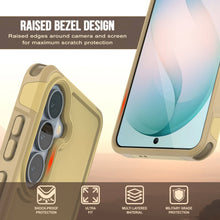 Load image into Gallery viewer, PunkCase Coque pour Galaxy S26 [Série Spartan 2.0] Coque transparente robuste et résistante [Jaune]
