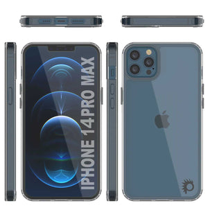 iPhone 14 Pro Max Case Punkcase® LUCID 2.0 Clear Series Series w/ PUNK SHIELD Screen Protector | Ultra Fit (Color in image: light blue)