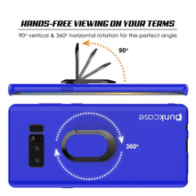 Load image into Gallery viewer, Galaxy Note 8 Case, Punkcase Magnetix Protective TPU Cover W/ Kickstand, Screen Protector [Blue] 
