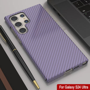 Galaxy S24 Ultra Case, Punkcase CarbonShield, Heavy Duty & Ultra Thin Cover [Shockproof] [Non Slip] [Lilac]
