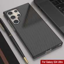Load image into Gallery viewer, Galaxy S24 Ultra Case, Punkcase CarbonShield, Heavy Duty &amp; Ultra Thin Cover [Shockproof] [Non Slip] [Black]
