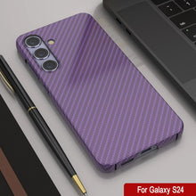 Charger l&#39;image dans la galerie, Case Galaxy S24, Punkcase CarbonShield, Hourd Duty &amp; Ultra Thin Cover [Shockproof] [Non Slip] [Purple]
