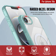 Load image into Gallery viewer, Punkcase iPhone 16e Magnetic Wireless Charging Case [Clearmag Series] [Teal]
