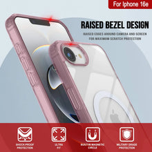 Load image into Gallery viewer, Punkcase iPhone 16e Magnetic Wireless Charging Case [Clearmag Series] [Rose]
