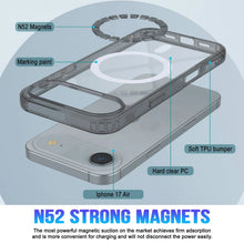 Charger l'image dans la galerie, Punkcase iPhone 17 Air Magnetic Wireless Charging Case [Clearmag Series] [Black]
