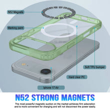 Charger l'image dans la galerie, Punkcase iPhone 17 Air Magnetic Wireless Charging Case [Clearmag Series] [Green]

