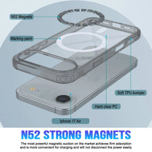 Charger l'image dans la galerie, Punkcase iPhone 17 Air Magnetic Wireless Charging Case [Clearmag Series] [Silver]
