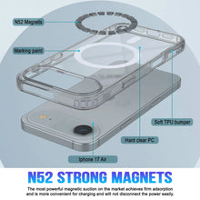 Charger l'image dans la galerie, Punkcase iPhone 17 Air Magnetic Wireless Charging Case [Clearmag Series] [Clear]
