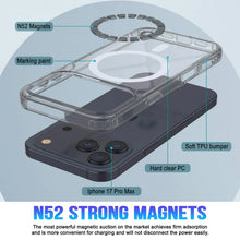 Charger l'image dans la galerie, Punkcase iPhone 17 Pro Max Magnetic Wireless Charging Case [ClearMag Series] [Clear]
