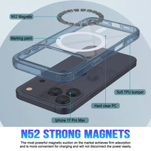 Charger l'image dans la galerie, Punkcase iPhone 17 Pro Max Magnetic Wireless Charging Case [Clearmag Series] [Navy]
